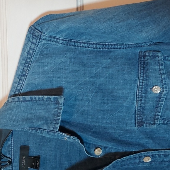 J Crew Chambray Western Style Denim Shirt - Picture 5 of 12